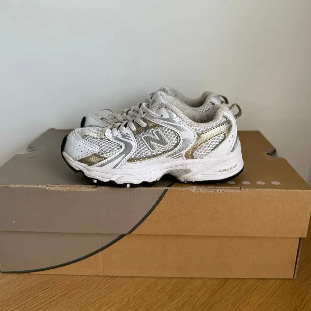 New Balance 530 ‘Metallic Gold/White’ Toddler Sneakers- SZ 11 C